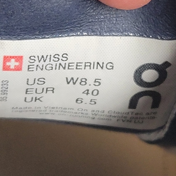 On Cloud Running Cloudflow Marina Blue White Sneakers. - Picture 7 of 11